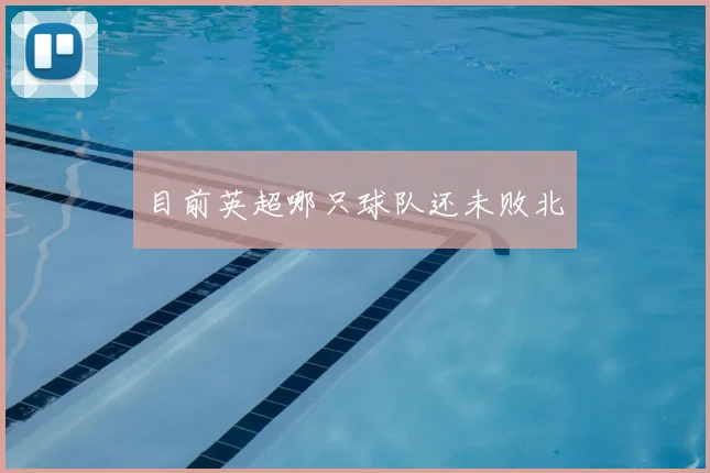 目前英超哪只球队还未败北